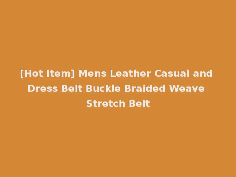 [Hot Item] Mens Leather Casual and Dress Belt Buckle Braided Weave Stretch Belt