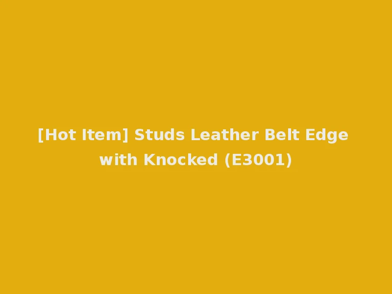 [Hot Item] Studs Leather Belt Edge with Knocked (E3001)