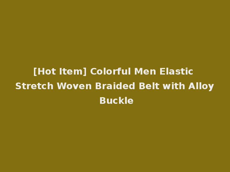 [Hot Item] Colorful Men Elastic Stretch Woven Braided Belt with Alloy Buckle