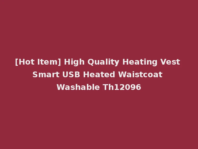 [Hot Item] High Quality Heating Vest Smart USB Heated Waistcoat Washable Th12096