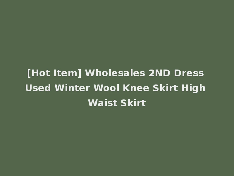[Hot Item] Wholesales 2ND Dress Used Winter Wool Knee Skirt High Waist Skirt