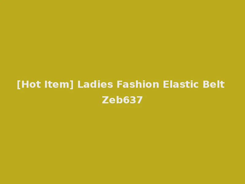 [Hot Item] Ladies Fashion Elastic Belt Zeb637