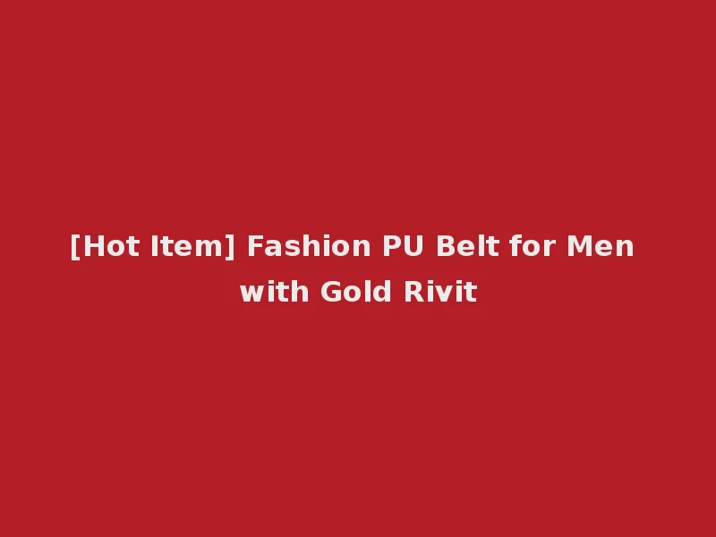 [Hot Item] Fashion PU Belt for Men with Gold Rivit