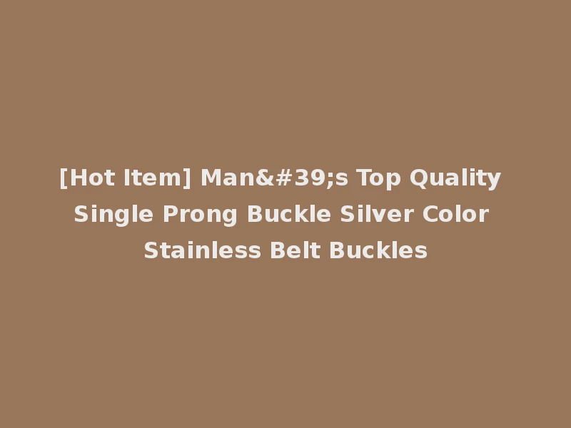 [Hot Item] Man's Top Quality Single Prong Buckle Silver Color Stainless Belt Buckles