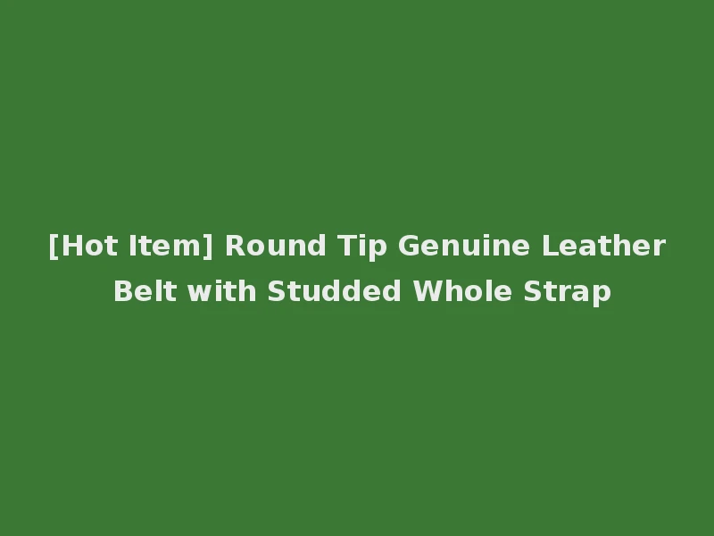 [Hot Item] Round Tip Genuine Leather Belt with Studded Whole Strap