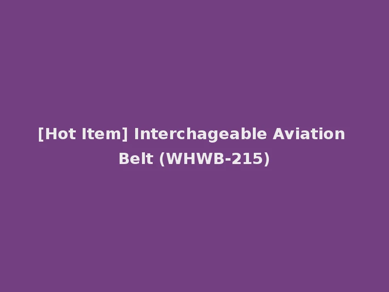 [Hot Item] Interchageable Aviation Belt (WHWB-215)