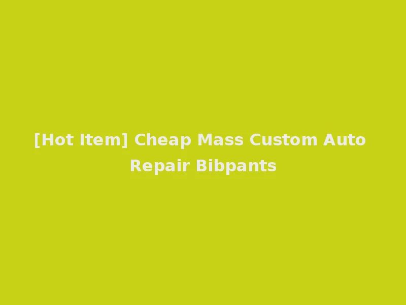 [Hot Item] Cheap Mass Custom Auto Repair Bibpants