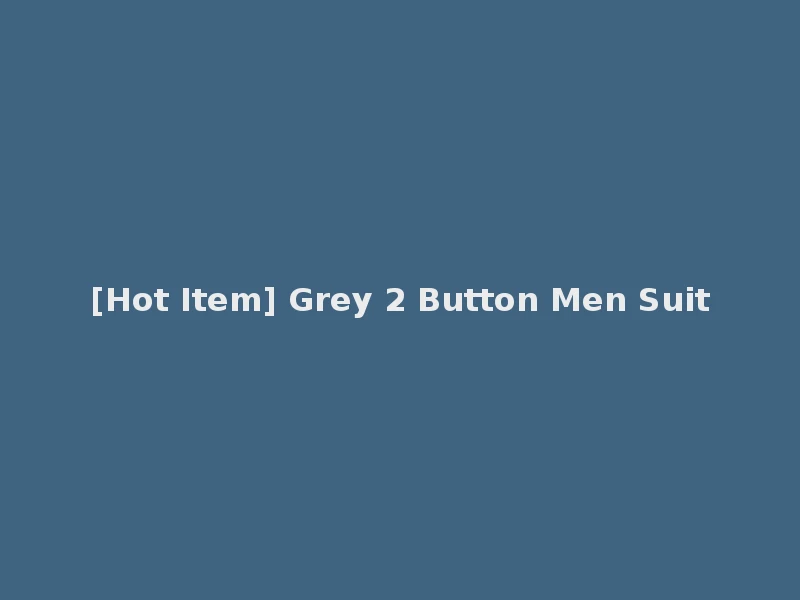 [Hot Item] Grey 2 Button Men Suit