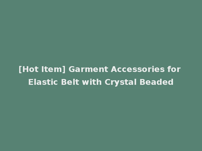 [Hot Item] Garment Accessories for Elastic Belt with Crystal Beaded