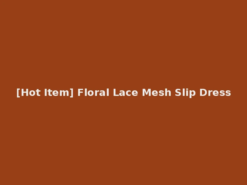 [Hot Item] Floral Lace Mesh Slip Dress