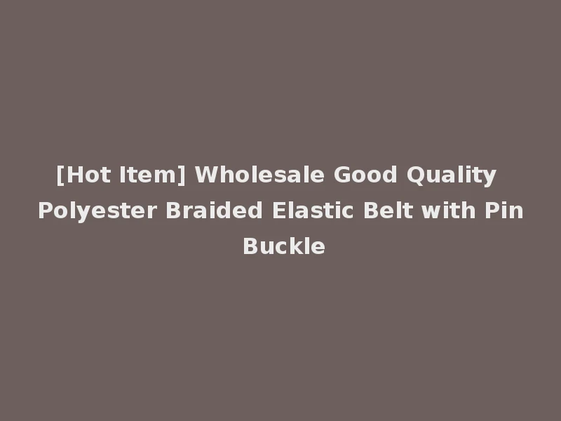 [Hot Item] Wholesale Good Quality Polyester Braided Elastic Belt with Pin Buckle