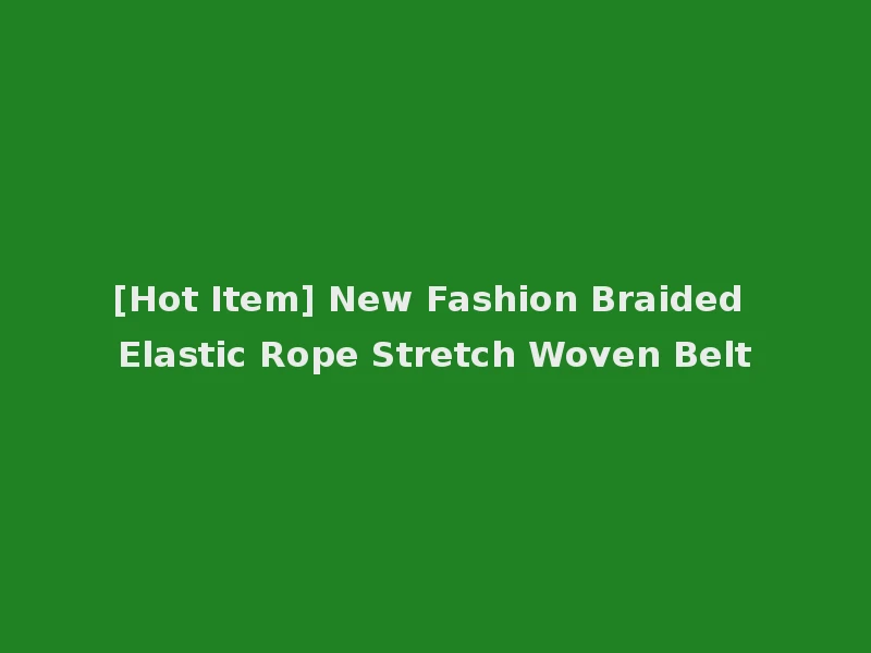 [Hot Item] New Fashion Braided Elastic Rope Stretch Woven Belt