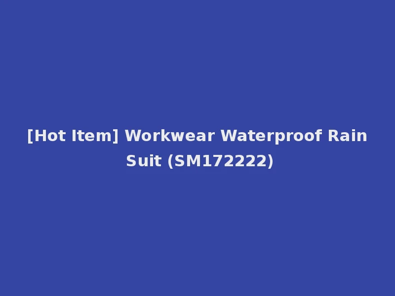 [Hot Item] Workwear Waterproof Rain Suit (SM172222)