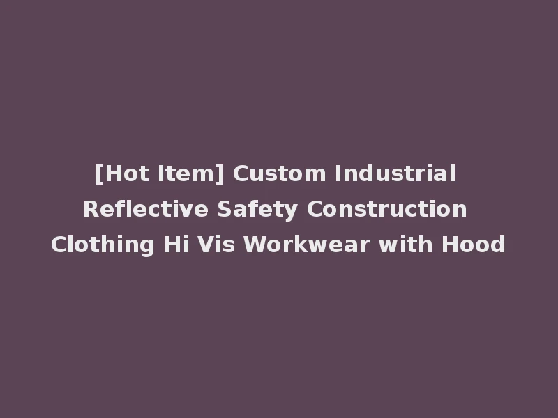 [Hot Item] Custom Industrial Reflective Safety Construction Clothing Hi Vis Workwear with Hood