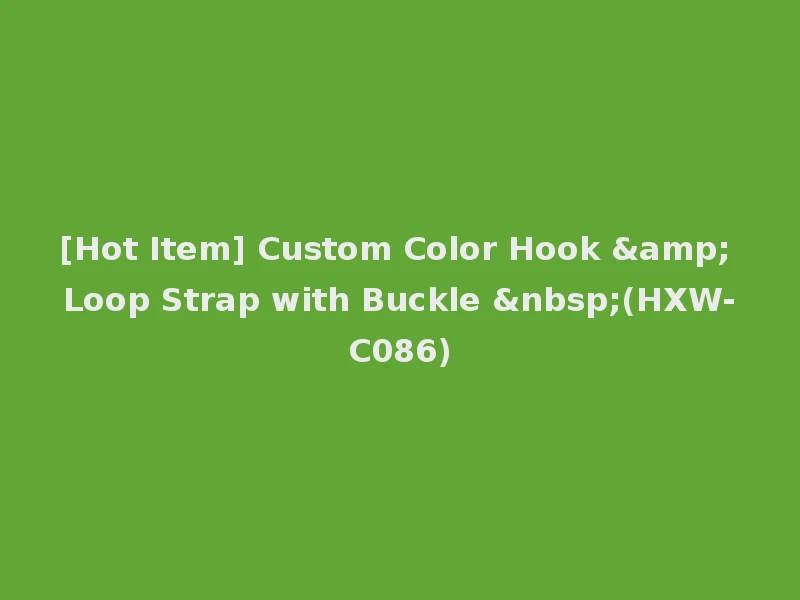 [Hot Item] Custom Color Hook & Loop Strap with Buckle &nbsp;(HXW-C086)