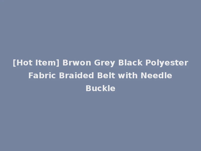 [Hot Item] Brwon Grey Black Polyester Fabric Braided Belt with Needle Buckle