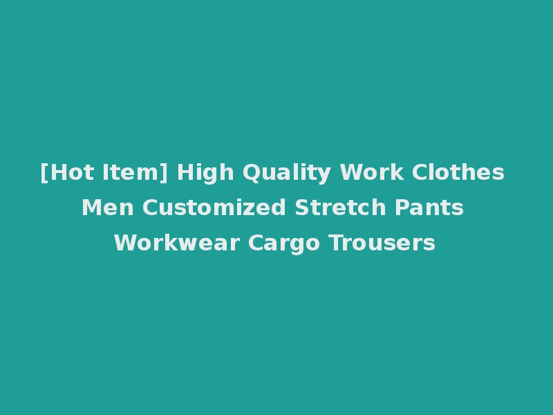 [Hot Item] High Quality Work Clothes Men Customized Stretch Pants Workwear Cargo Trousers