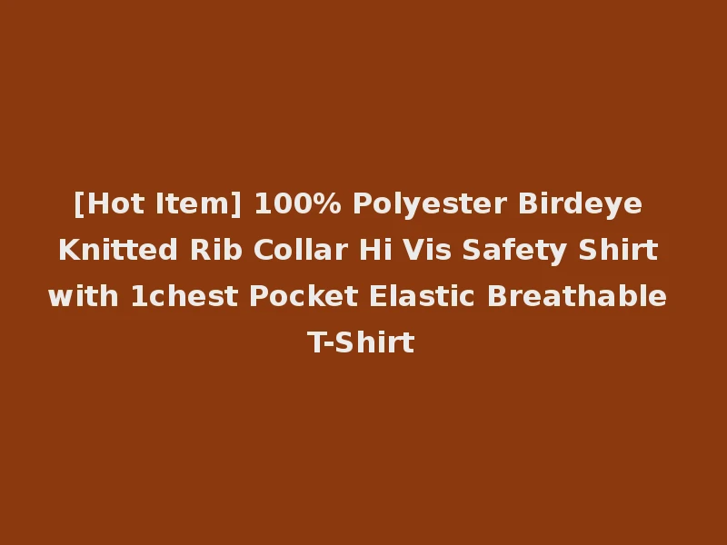 [Hot Item] 100% Polyester Birdeye Knitted Rib Collar Hi Vis Safety Shirt with 1chest Pocket Elastic Breathable T-Shirt