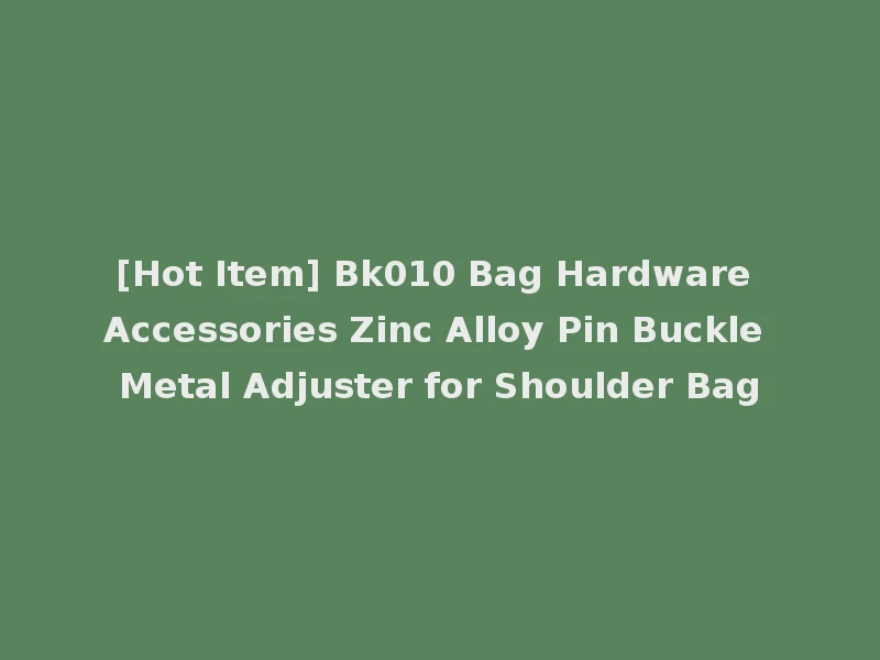 [Hot Item] Bk010 Bag Hardware Accessories Zinc Alloy Pin Buckle Metal Adjuster for Shoulder Bag