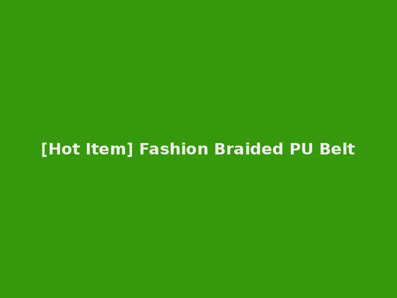 [Hot Item] Fashion Braided PU Belt