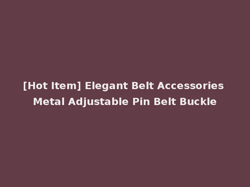 [Hot Item] Elegant Belt Accessories Metal Adjustable Pin Belt Buckle