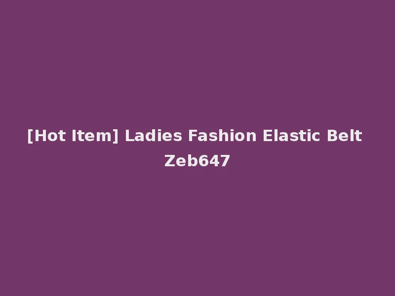 [Hot Item] Ladies Fashion Elastic Belt Zeb647
