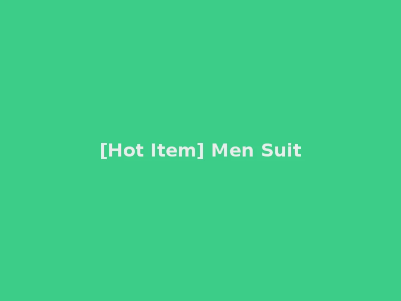 [Hot Item] Men Suit