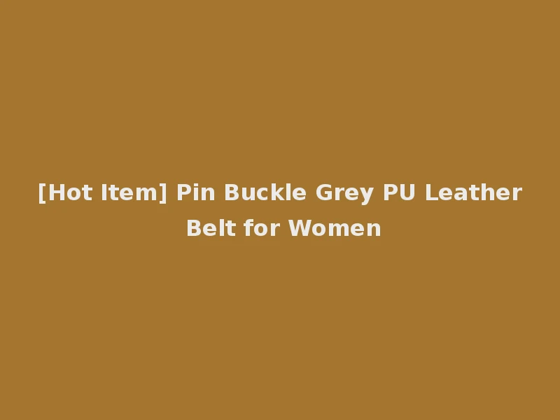 [Hot Item] Pin Buckle Grey PU Leather Belt for Women