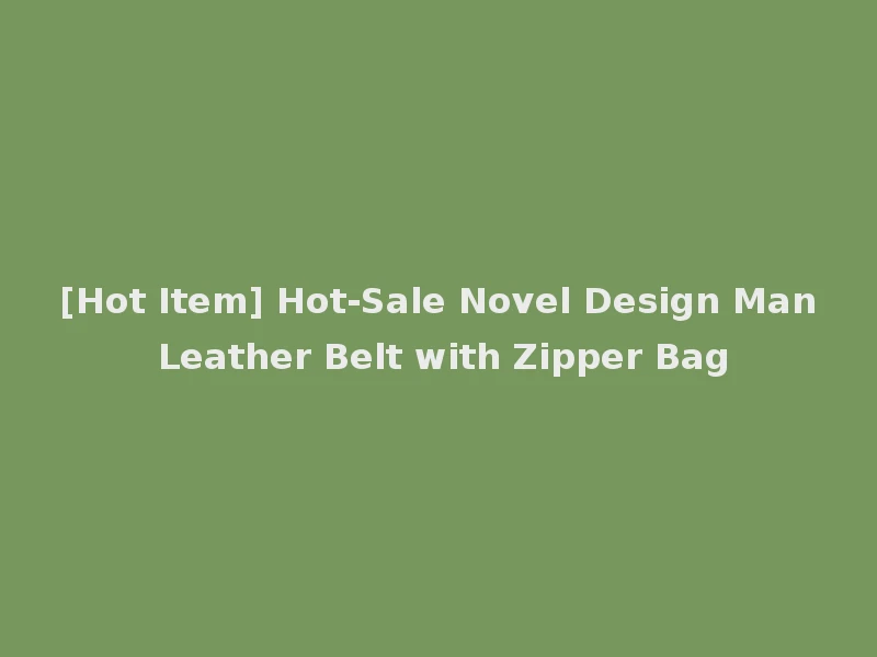 [Hot Item] Hot-Sale Novel Design Man Leather Belt with Zipper Bag