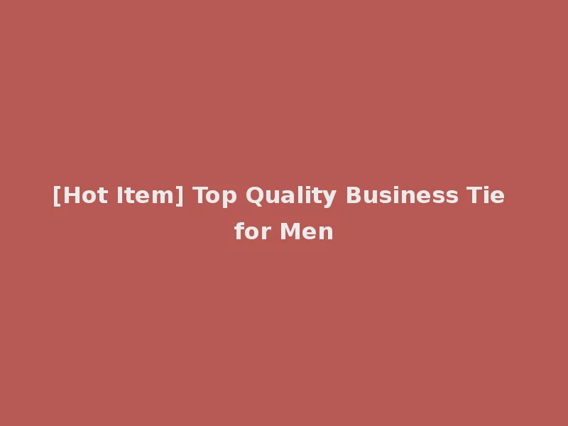 [Hot Item] Top Quality Business Tie for Men