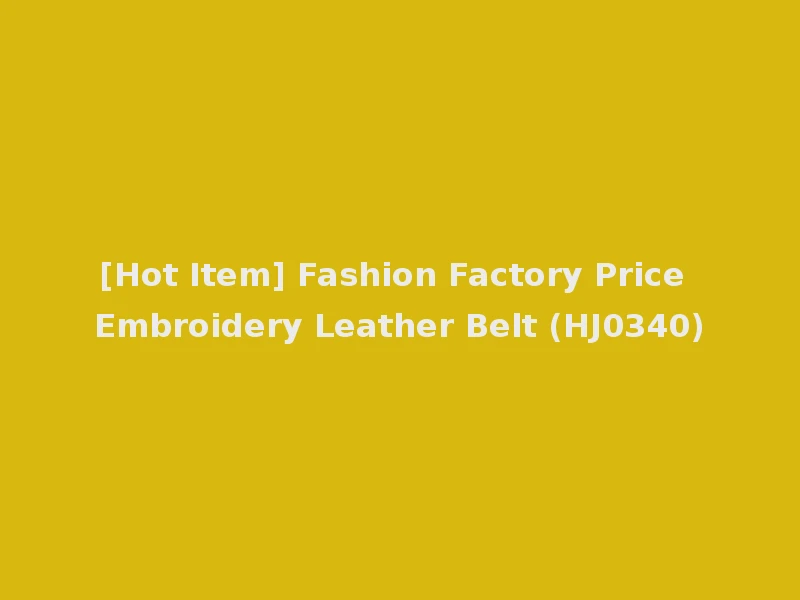 [Hot Item] Fashion Factory Price Embroidery Leather Belt (HJ0340)