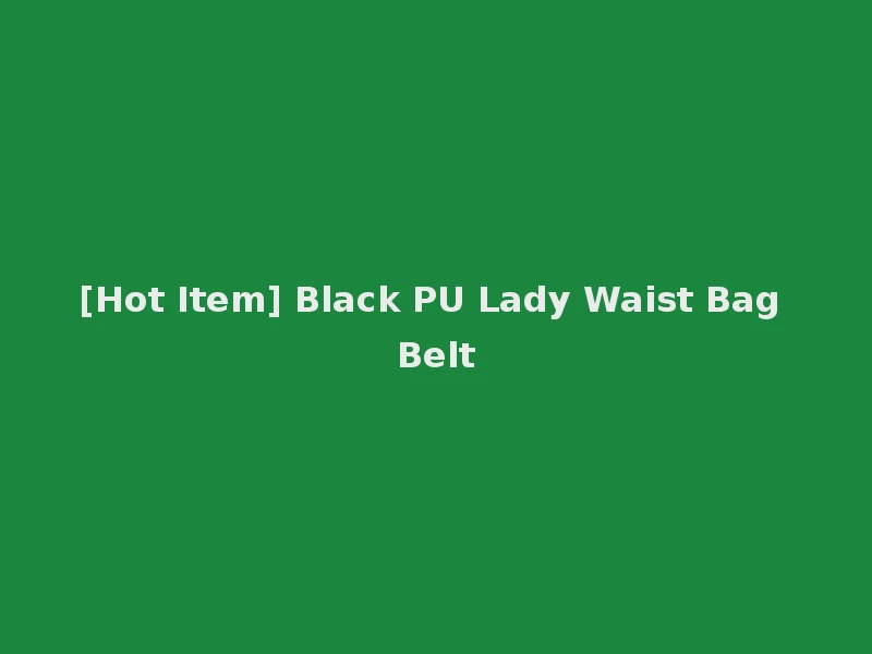 [Hot Item] Black PU Lady Waist Bag Belt