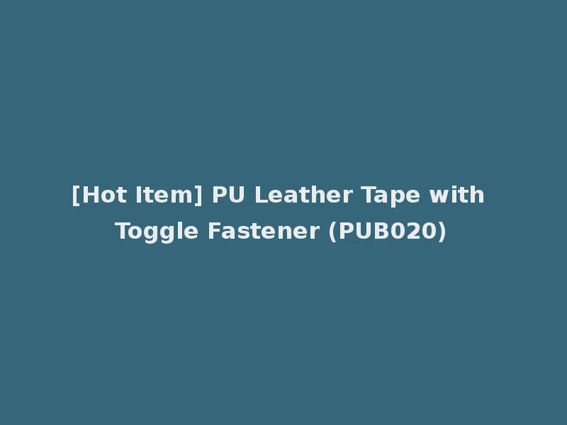 [Hot Item] PU Leather Tape with Toggle Fastener (PUB020)