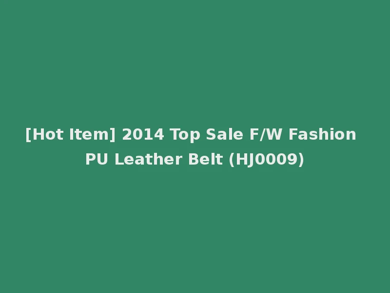 [Hot Item] 2014 Top Sale F/W Fashion PU Leather Belt (HJ0009)