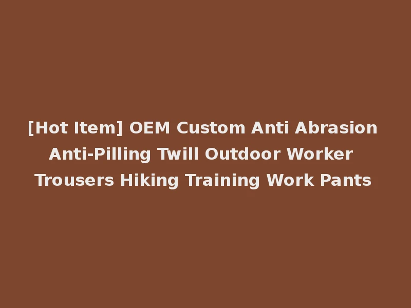 [Hot Item] OEM Custom Anti Abrasion Anti-Pilling Twill Outdoor Worker Trousers Hiking Training Work Pants