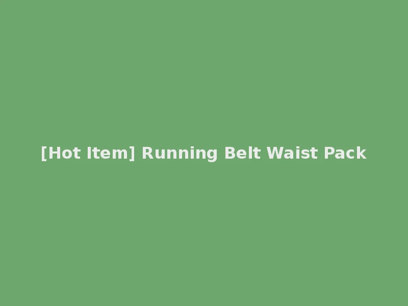 [Hot Item] Running Belt Waist Pack