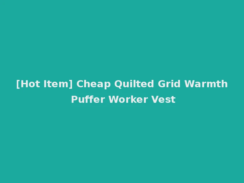 [Hot Item] Cheap Quilted Grid Warmth Puffer Worker Vest