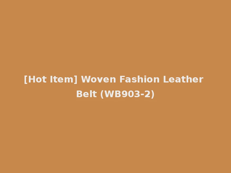 [Hot Item] Woven Fashion Leather Belt (WB903-2)