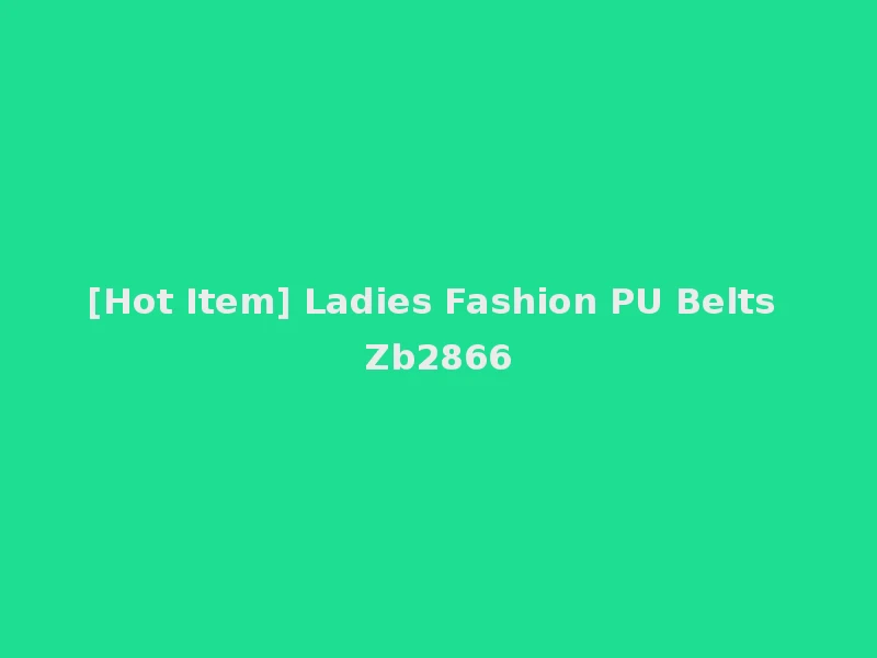 [Hot Item] Ladies Fashion PU Belts Zb2866