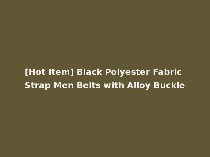 [Hot Item] Black Polyester Fabric Strap Men Belts with Alloy Buckle