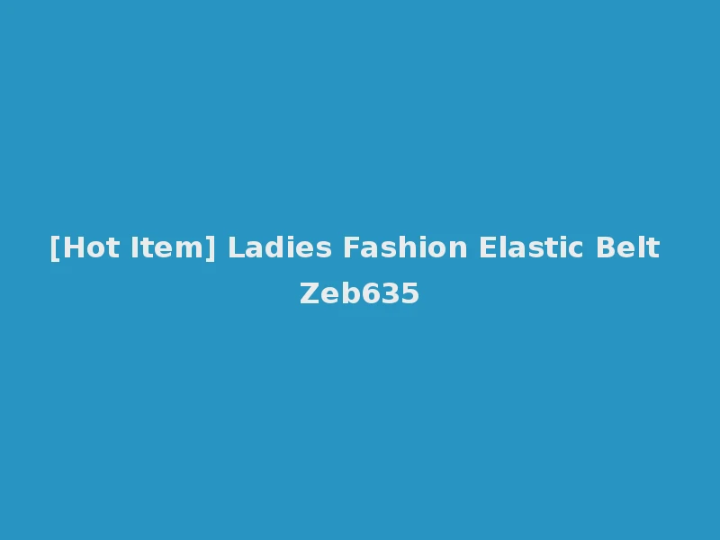 [Hot Item] Ladies Fashion Elastic Belt Zeb635