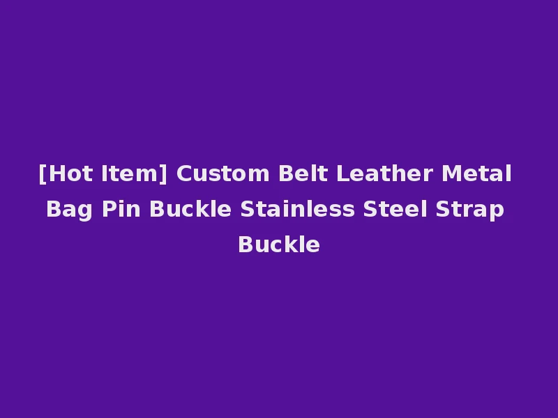 [Hot Item] Custom Belt Leather Metal Bag Pin Buckle Stainless Steel Strap Buckle