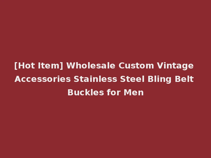 [Hot Item] Wholesale Custom Vintage Accessories Stainless Steel Bling Belt Buckles for Men