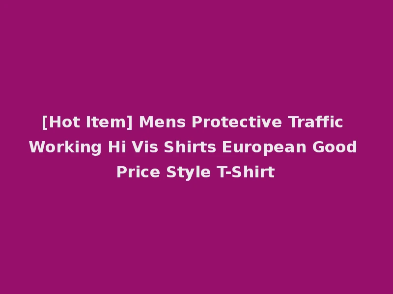 [Hot Item] Mens Protective Traffic Working Hi Vis Shirts European Good Price Style T-Shirt
