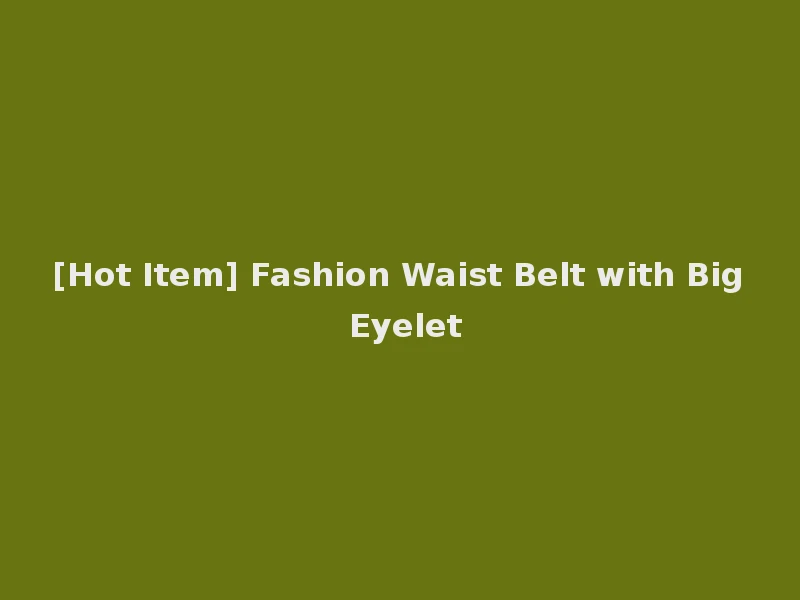 [Hot Item] Fashion Waist Belt with Big Eyelet