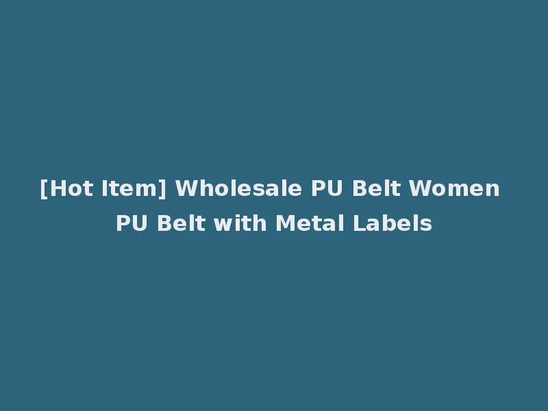 [Hot Item] Wholesale PU Belt Women PU Belt with Metal Labels