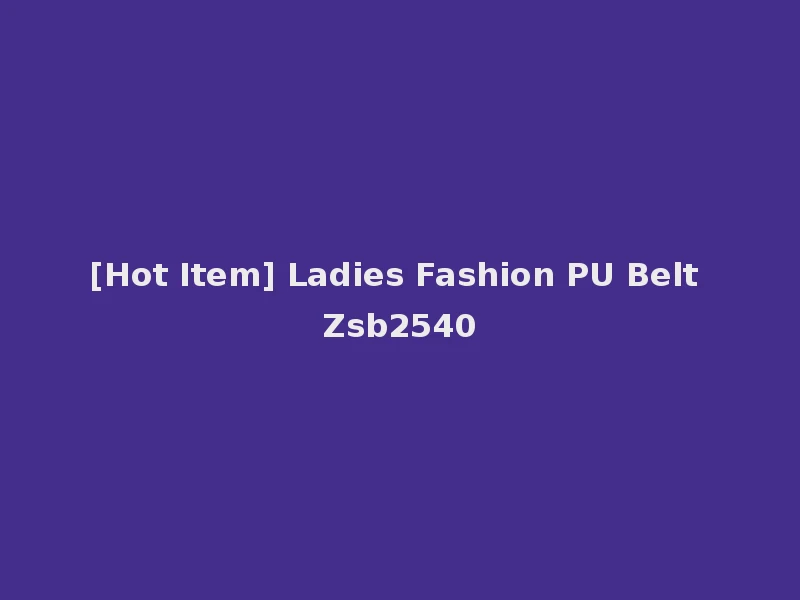 [Hot Item] Ladies Fashion PU Belt Zsb2540