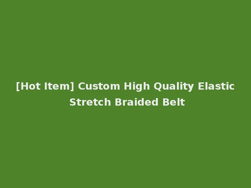 [Hot Item] Custom High Quality Elastic Stretch Braided Belt