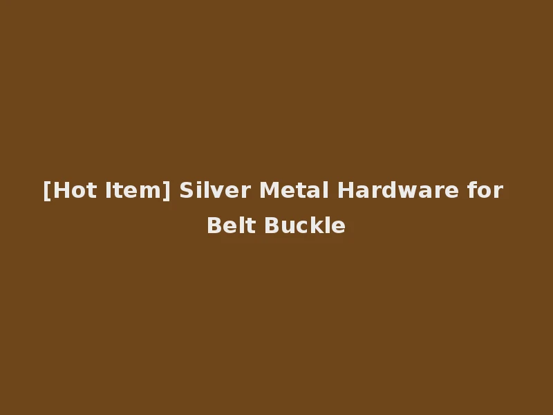 [Hot Item] Silver Metal Hardware for Belt Buckle