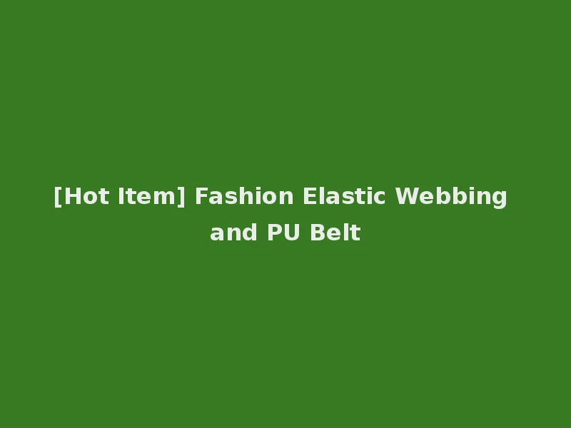 [Hot Item] Fashion Elastic Webbing and PU Belt